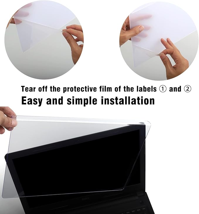 Anti Blue Light Blocking Screen Protector Panel for 14-15.6 inch Diagonal Laptop, Notebook,Monitor,Portable Displays -Anti-UV Eye Protection - Widescreen Laptop Frame Hanging Type(W 14.2" X H 8.6")