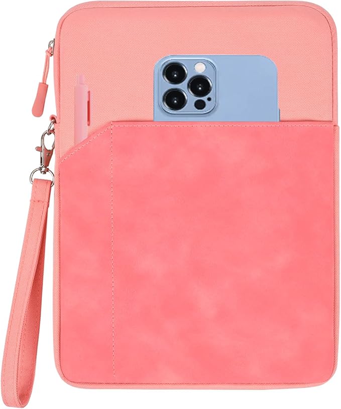 CAAORDKSO 7-8 Inch Tablet Sleeve Bag for iPad mini (A17 Pro) 8.3", iPad mini 6/5/4/3/2/1, Samsung Galaxy Tab S2 8.0, Tab A 8.0, ZenPad Z8s 7.9, Amazon Fire HD 8 Tablet/ 8 Plus Tablet Case Pouch, Pink