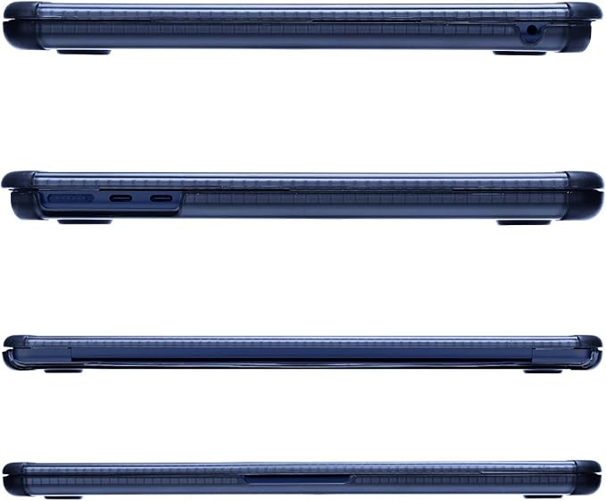 MOSISO Compatible with MacBook Air 13 inch Case M5 2026 M4 2025 M3 M2 2024-2022 A3449 A3240 A3113 A2681,3 in 1 Kit Crack-Resistant Heavy Duty Protective Plastic Hard Case with TPU Bumper,Midnight Blue