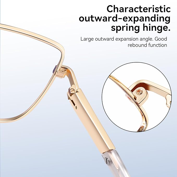 Dollger Blue Light Blocking Glasses for Women Trendy Oversized Computer Gaming Eyeglasses Cat Eye Metal Frame bluelight glasses Black