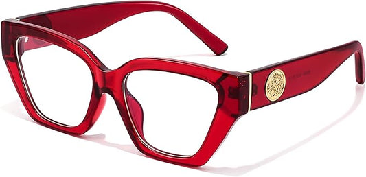 FEISEDY Women Cat Eye Blue Light Blocking Glasses Trendy Cateye Design for Daily Wear B0350