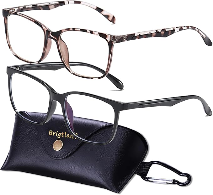 Brigtlaiff Round Blue Light Blocking Glasses for Men Women, Computer Gaming TV Glasses Anti Eyestrain with Metal Frame