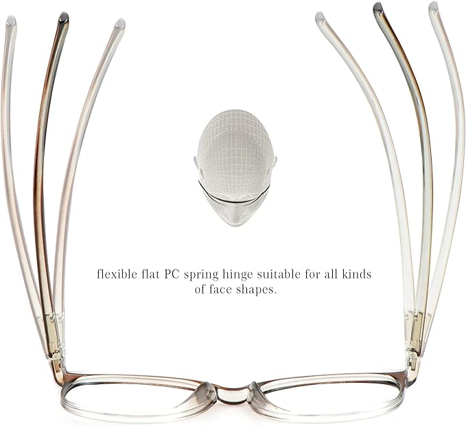 LifeArt Round Blue Light Blocking Glasses, Computer Glasses, Gaming Glasses, TV Glasses for Women Men (Clear Brown, 0.50 Magnification)