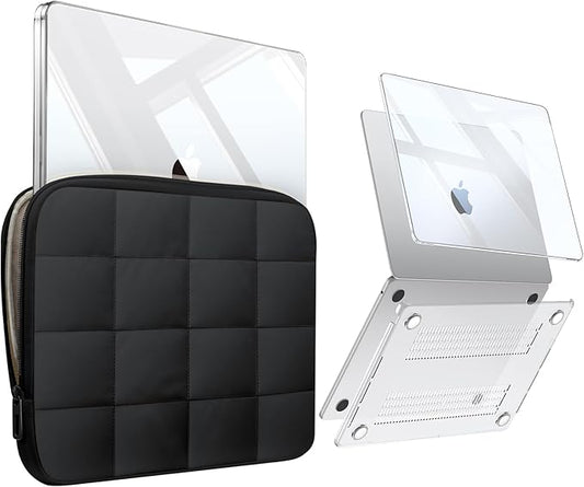 Fintie Case for MacBook Air 13 Inch A3449 A3240 A3113 A2681 (2022 2023 2024 2025 2026 Release) - Snap On Hard Shell Cover & Carrying Laptop Sleeve Bag for MacBook Air 13.6 Inch M2 M3 M4 M5 Chip, Black