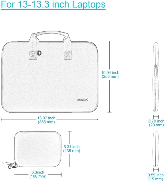 11.6 12.9 13 inch Elastic Laptop Sleeve with Small Case Compatible with 13 inch MacBook Neo Air Pro M5/M4/M3/M2/M1, iPad 13 12.9, XPS 13 and Most 11.6 12.9 13 inch Notebooks Tablets,L02P01