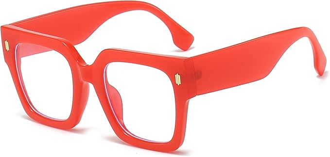 Breaksun Fashion Oversized Blue Light Blocking Glasses for Women Men Trendy Big Square Frame Computer Eyeglasses