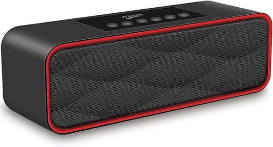 Portable Bluetooth Stereo Speaker, with 10W Acoustic Drivers,FM Radio & Handsfree Speakerphone, Slots for Micro SD Card & USB & AUX, for Smart Phone, MP3, iPad, Tablet & More