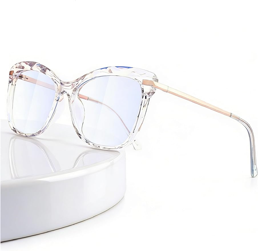 Blue Light Glasses For Woman, Computer Glasses Blue Light Glasses Men Premium Lenses For Daily Screen Use - Work & Gaming.