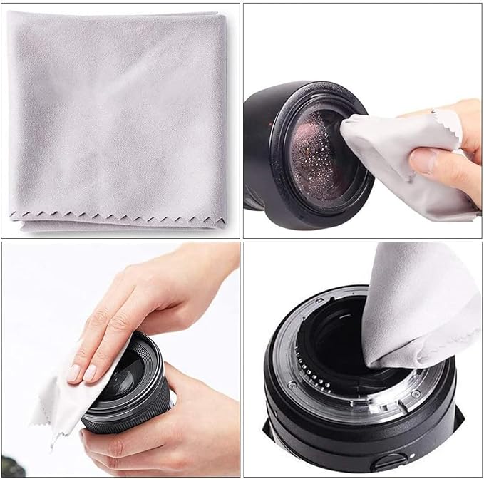 Camera Lens Cleaning Kit, Professional DSLR Lens Cleaning Tool with Waterproof Storage Bag, Air Dust Blower, Lens Cleaning Pen Brush, Cleaning Cloth, Empty Bottle, for DSLR Camera Cleaning Tool - Image 3