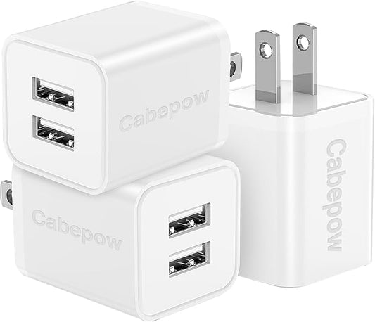 2Pack 100W USB C Charger Block,3-Port USB C Wall Charging Adapter,65W Type C Super Fast Charging Power Plug Cube for MacBook Pro/Air,iPad Pro,iPhone 17/16/15 Pro Max,for Samsung Galaxy S25 Ultra
