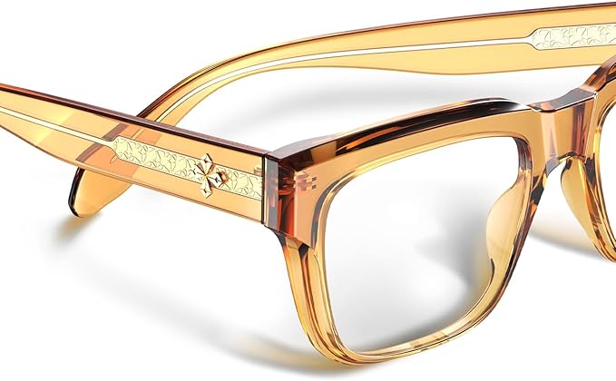 VISOONE TR90 Square Blue Light Blocking Glasses Fashion Computer Eyewear for Women and Men RANDI