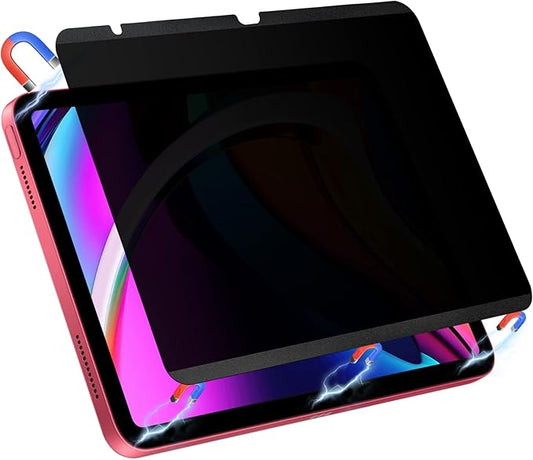 Peslv Magnetic Privacy Screen Protector for iPad 10th 2022 10.9" & iPad 11th A16 2025 11", Removable Anti Blue Light Glare Spy Private Filter, High Sensitive Bubble-Free Black Security Screen