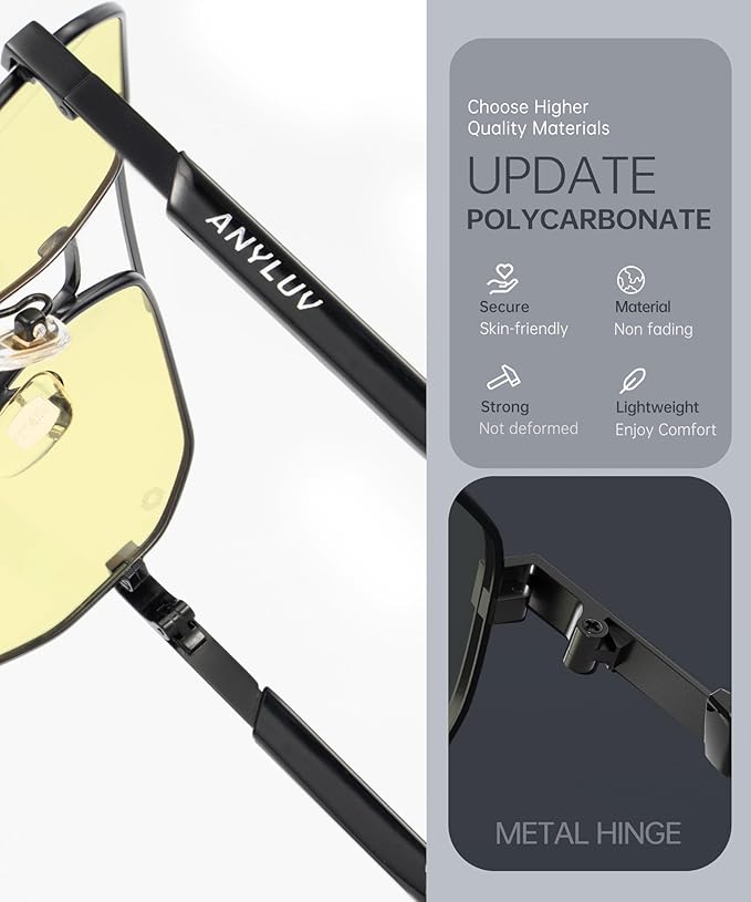 ANYLUV Blue Light Glasses for Woman/Men, Blue Light Blocking Glasses Women Computer Gaming Glasses for Eye Protection