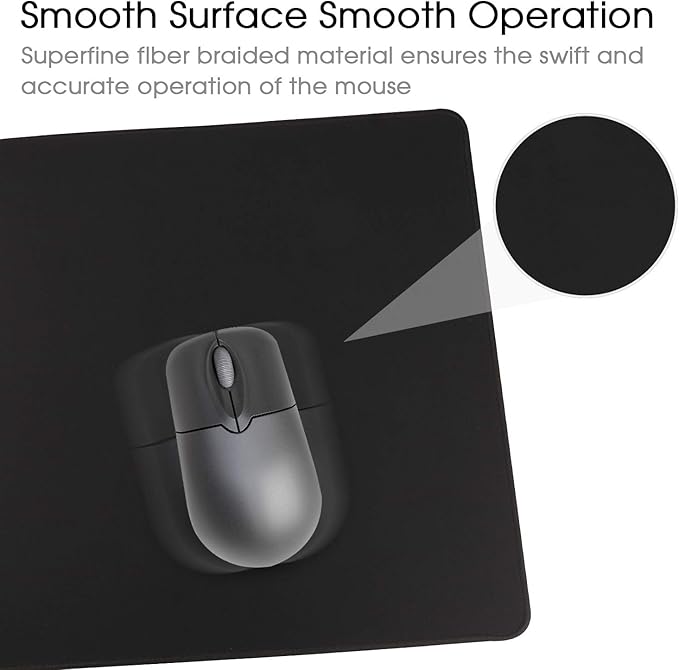 Gaming Mouse Mat/Mouse Pad 35.4x15.7x0.12Inch | XXL Mouse pad | Table mat/Large Size | Improved Precision and Speed | Rubber Base for Stable Grip on Smooth Surfaces Non-Slip (90x40 Black004)