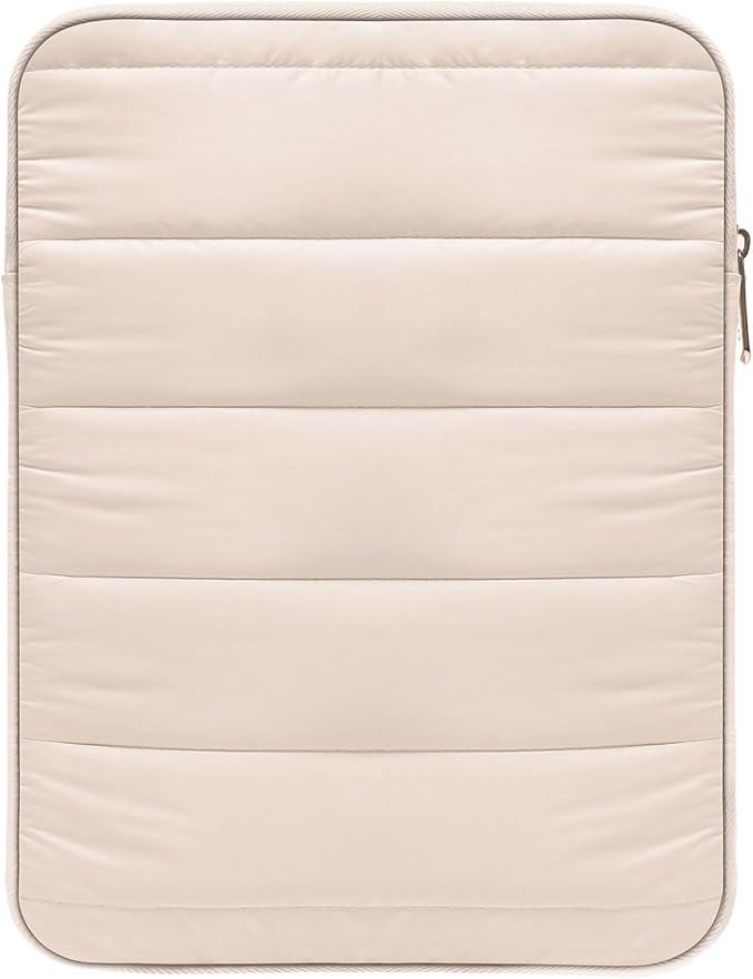 MoKo 9-11 Inch Tablet Sleeve Case, Portable Puffy iPad Bag Fit with New 11-inch iPad Pro M5/iPadAir M4 2026/iPad A16, iPad 10th/Air 5/4th 10.9, 9/8/7th 10.2, Tab S8/S9 11, Sand