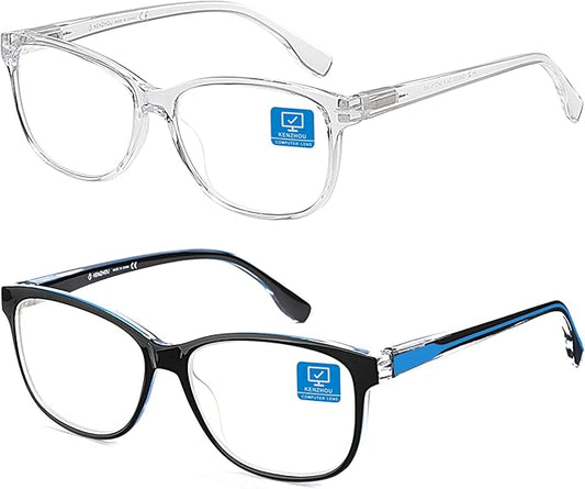 K KENZHOU Blue Light Glasses for Woman Men Bluelight Blocking Glasses for Computer Gaming Phones,Anti Eye Strain & UV Glare