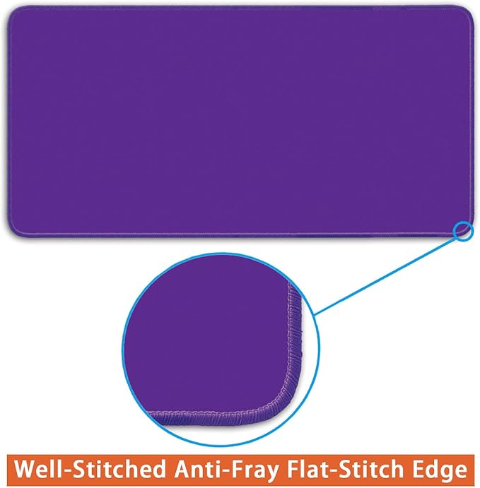 Large Mouse Pad, Non-Slip Desk Blotter, Office Desk Mat, Desk Pad Protector, Laptop Desk Pad, Desk Writing Pad for Office and Home, Purple, 24x12 inch