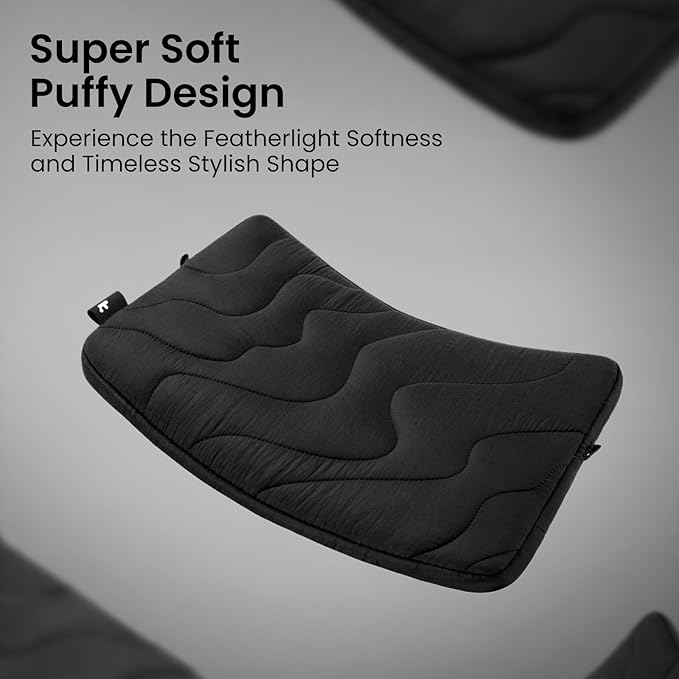 tomtoc 360 Protective Puffy Laptop Sleeve for 13-inch MacBook Air M5/A3449(2026)/M4/M3/M2 A3240 A3113, MacBook Neo A18 & MacBook Pro M2/M1, Quilted Soft Puffer Bag for 13-inch Surface Pro Copilot+PC