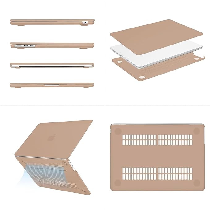 MOSISO Compatible with MacBook Air 13 inch Case M5 2026 M4 2025 M3 M2 2024-2022 A3449 A3240 A3113 A2681,Hard Shell&Keyboard Cover&Screen Film&Pouch for MacBook Air 13.6 inch Case, Bronze Brown
