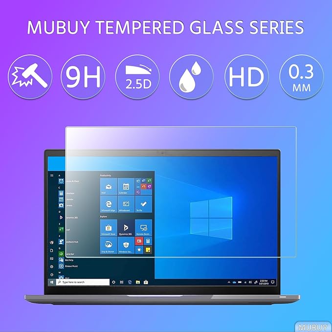(2 Pack ) 14.5" Laptop Tempered Glass Screen Protector for 14.5 Inch HP/Dell/Lenovo/Acer/Samsung 14.5" 16:10 Laptop 9H Hardness, Ultra Clear Scratch Resistant Anti-Fingerprint (W 312 x H 195 mm)