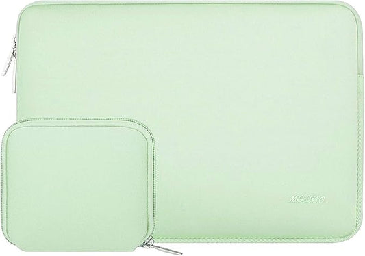 MOSISO Laptop Case 15 inch, 15 inch Laptop Sleeve Bag Compatible with MacBook Air M5 A3448 M4 A3241 M3 A3114 M2 A2941 2026-2023, Dell XPS, Neoprene Computer Sleeve Bag with Small Case, Honeydew Green