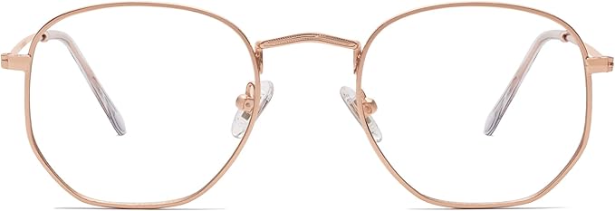 SOJOS Small Blue Light Blocking Glasses Hexagonal Eyeglasses Frame Anti Blue Ray Glasses One and Only SJ5036