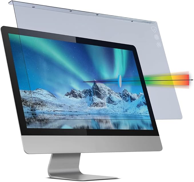 VizoBlueX 31.5 to 32 inch Universal Blue Light Screen Protector for Computer Monitor and TV. Filter & Damage Protection Panel (28.5 x 17.1 inch) Blocking UV for Displays