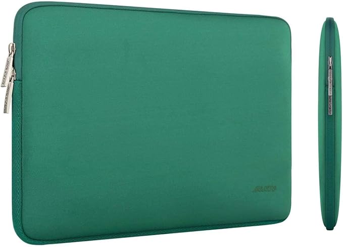 MOSISO Laptop Case 16 inch, 15-15.6 inch Laptop Sleeve Bag Compatible with MacBook Pro 16 M5 M4 M3 M2 M1, HP Acer Dell Lenovo ASUS Notebook, Neoprene Computer Sleeve Bag with Small Case, Peacock Green