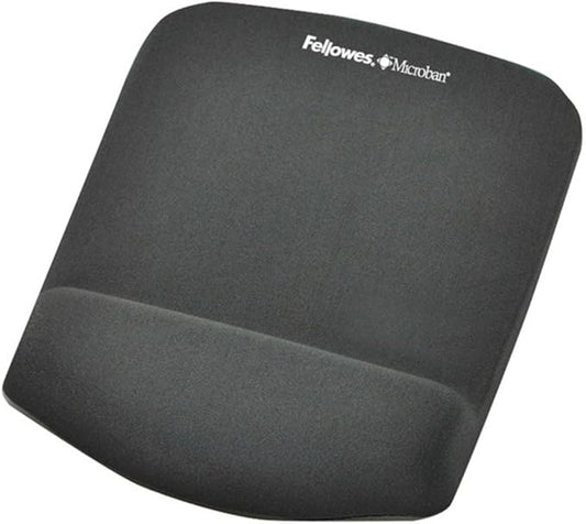 Fellowes PlushTouch Foam Mouse Pad Wrist Support with MICROBAN - Graphite (9252201)