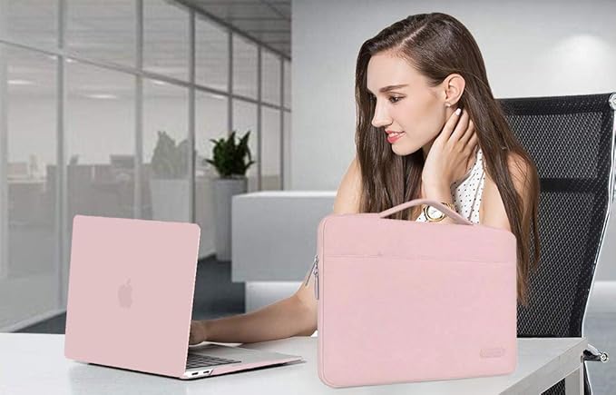 MOSISO Compatible with MacBook Pro 13 inch Case M2 2026, 2025, 2024-2016 A2338 M1 A2251 A2289 A2159 A1989 A1708 A1706, Plastic Hard Case&Bag&Keyboard Skin&Webcam Cover&Screen Protector, Rose Quartz