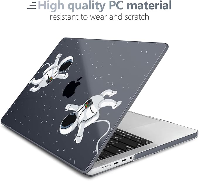 Batianda for MacBook Pro 14 Inch Case 2026-2021 Release M5 M4 M3 M2 M1 Pro/Max, 1.2mm Slim Graphic Hard Shell Cover with Keyboard Cover, Screen Protector 4-in-1 Bundle, Cosmonaut