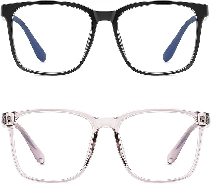 TEAPLMTT Blue Light Blocking Glasses Oversized Square Computer Glasses Anti Blue Light for Women Men