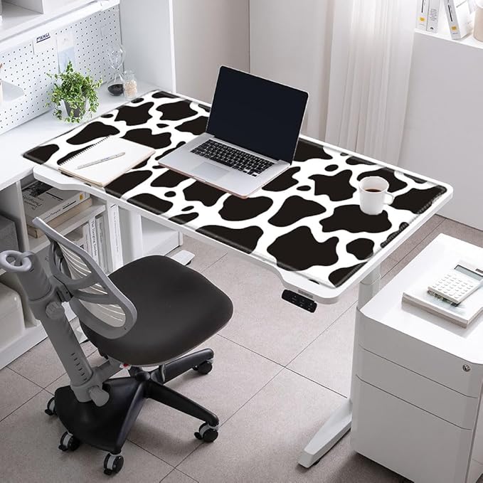 Large Mouse Pad 36 x 24 Desk Mat Gaming Mousepad Cow Print Oversized Desk Pad Huge Giant 4XL Computer Mat for Girl Women Work