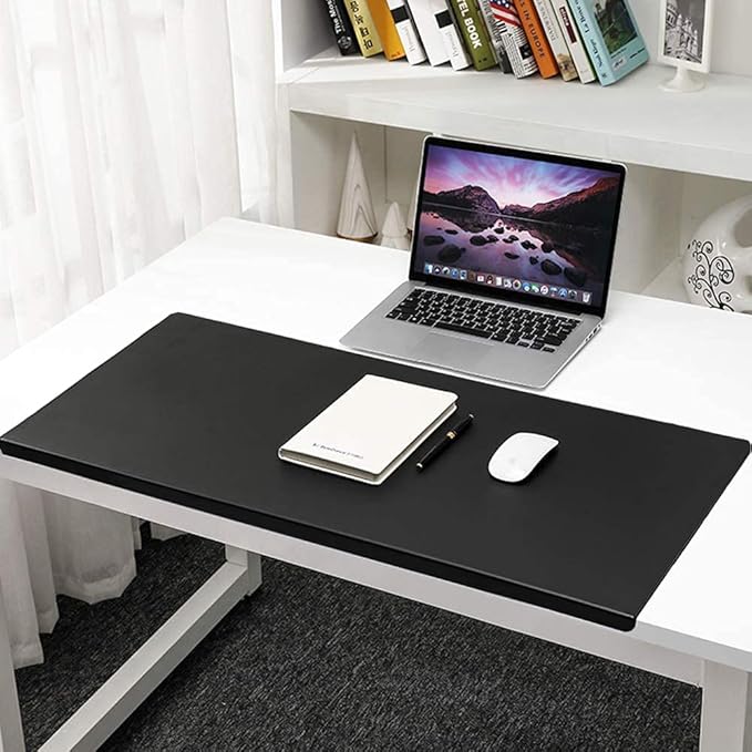 Office Desk Pad, Writing Mat with Full Grip Fixation Lip, Non-Slip PU Leather Table Blotter Desk Protector Gaming Mat Laptop Keyboard Working Mat, Waterproof Table Protective Pad