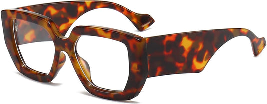 AIEYEZO Thick Frame Blue Light Glasses Men Women, Fashion Square Computer Eyeglass Anti Eyestrain & Prevent Headache