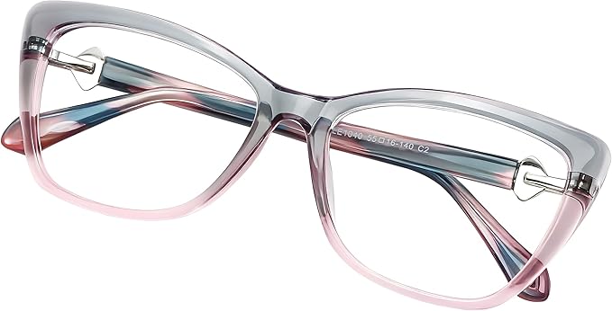 DOERAYM Blue Light Glasses for Woman: Amber Tint Reading Glasses for Night Shift Nurses & Office Workers