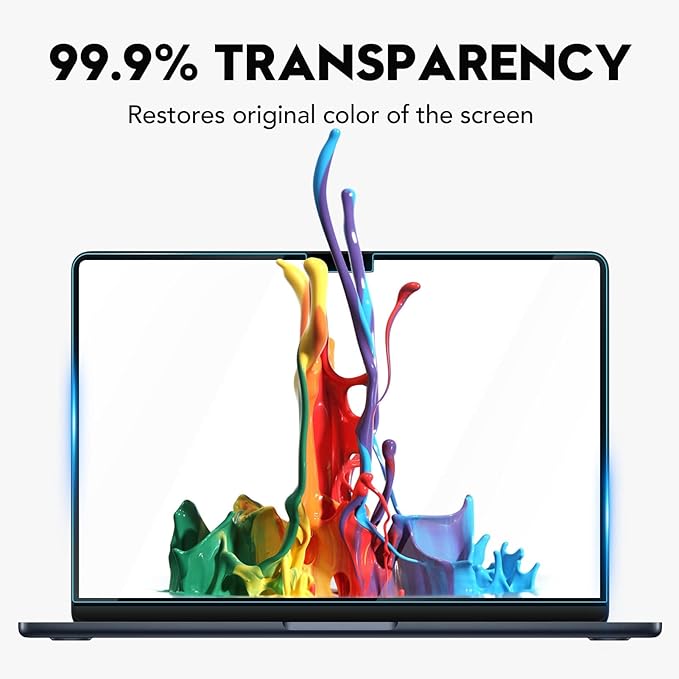 9H Hardness Tempered Glass 13" Screen Protector for 2026 MacBook Air 13.6 Inch (M5-M2 2026-2022), Bubble Free, Ultra Thin HD Transparency, Anti Scratch