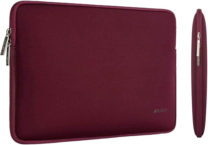 MOSISO Laptop Case 15 inch, 15 inch Laptop Sleeve Bag Compatible with MacBook Air M5 A3448 M4 A3241 M3 A3114 M2 A2941 2026-2023, Dell XPS, Neoprene Computer Sleeve Bag with Small Case, Wine Red