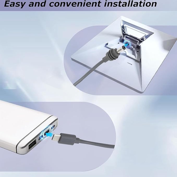 for Mini USB C to DC Power Cable, 100W USB Type C Input to DC Satellite Charging Cord Cable, USB C Male to DC Replacement Cable for Mini 65W + PD Power Supply