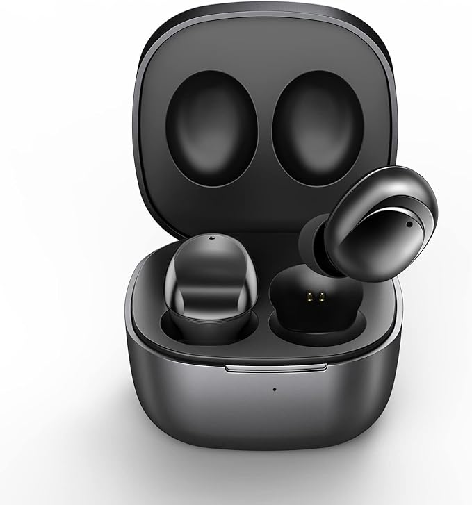 ELOVEN Wireless Earbuds Deep Bass Stereo Sound Bluetooth Earbuds 120H True Wireless Headphones with Ear Caps (S/M/L) for Samsung S26/S25/S24/S23/S22 Ultra Z Flip 5/4/3/Fold 5/4 iPhone 16/15/14 Black