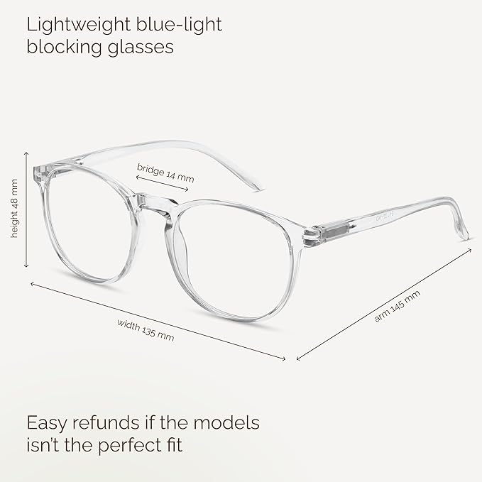 IBOANN Blue Light Glasses for Woman/Men, Fashion Blue Light Glasses Men, Fake Glasses Help Reduce Screen Fatigue