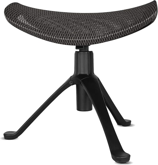 Lilithye Footrest for Desk Adjustable Height 2-in-1 Function Rotatable Ergonomic Under Desk Footrest Ottoman Stool Rolling Leg Rest for Home Office (Gray)