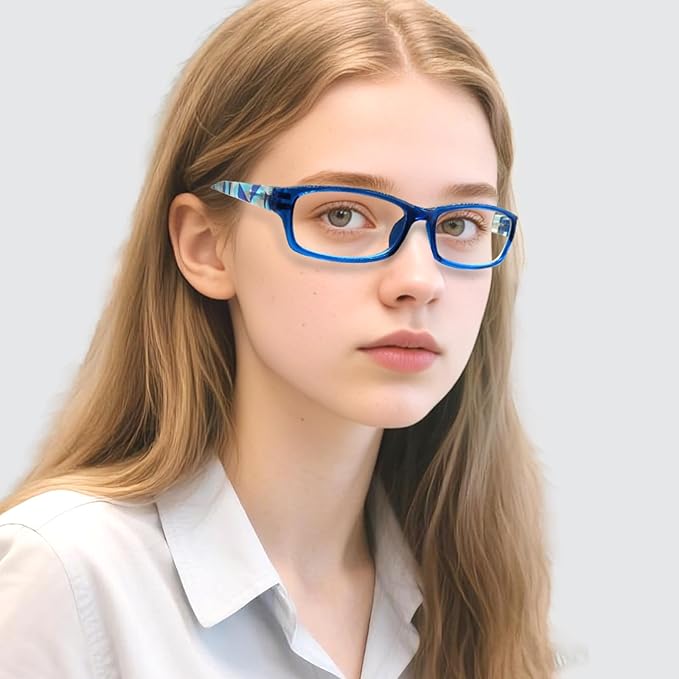 Henotin 6-Pack Reading Glasses Blue Light Blocking Anti Eyestrain Computer Reading Glasses for Women and Men Readers (Mix Color-A, 3.50, Diopters)
