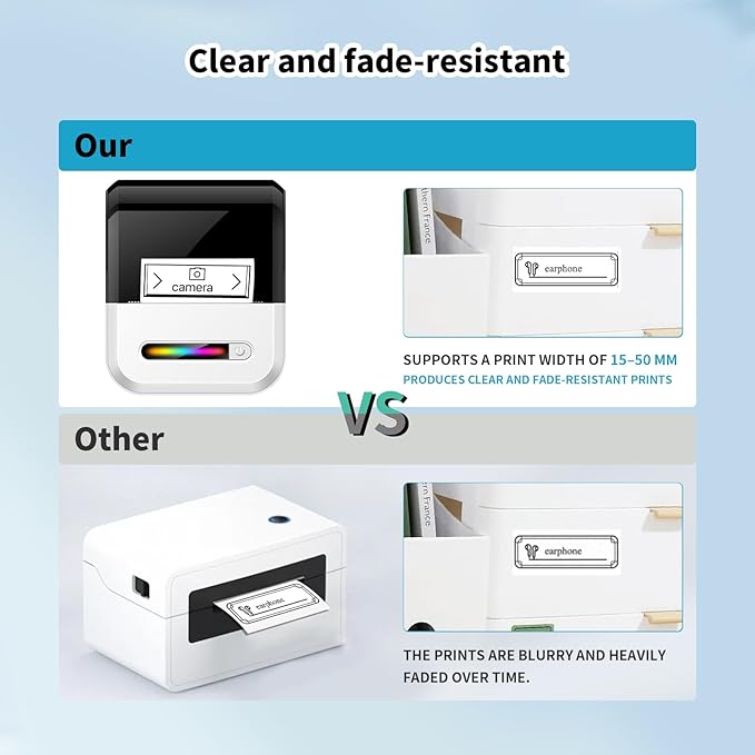 U1 Label Maker Machine,Portable Thermal Label Printer,Mini Bluetooth Inkless Label Stickers Makers for Home Storage School Business Office,Labeler Compatible with iOS & Android(White)