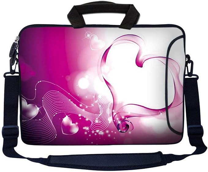 LSS 17-17.3" Laptop Sleeve Bag Compatible with Acer, Asus, Dell, HP, Sony, MacBook and More | Carrying Case Pouch w/Handle & Adjustable Shoulder Strap