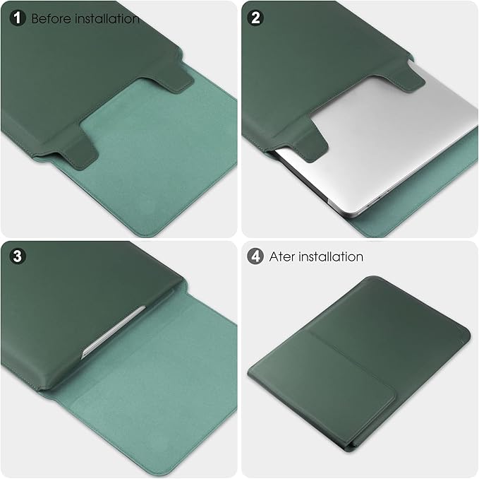 HoYiXi 13 Inch Laptop Sleeve Case Bag Compatible with MacBook Neo 2026/MacBook Air 13 M1 M2 2022-2018/MacBook Pro 13 M2 2022-2016/Surface Pro 8 2021/Surface Go 3 13-13.6'' Dell HP ASUS Acer PC, Green