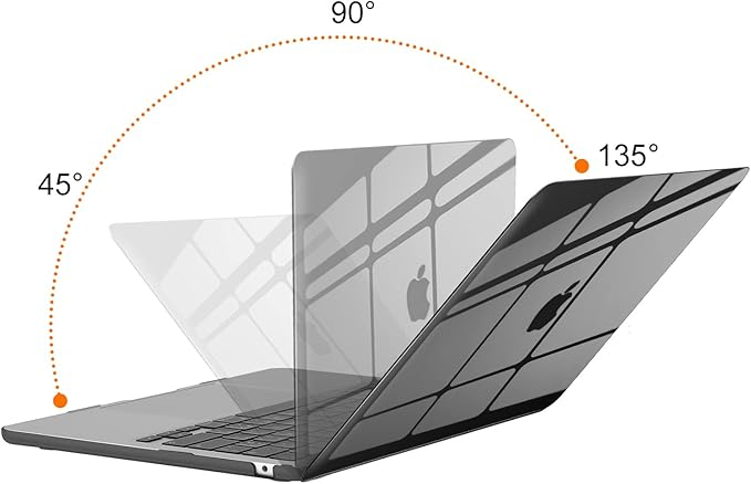 MOSISO Compatible with MacBook Air 13 inch Case M5 2026 M4 2025 M3 M2 2024-2022 A3449 A3240 A3113 A2681, Hard Shell&Keyboard Cover&Screen Film&Type C for MacBook Air 13.6 inch Case, Smoke Black