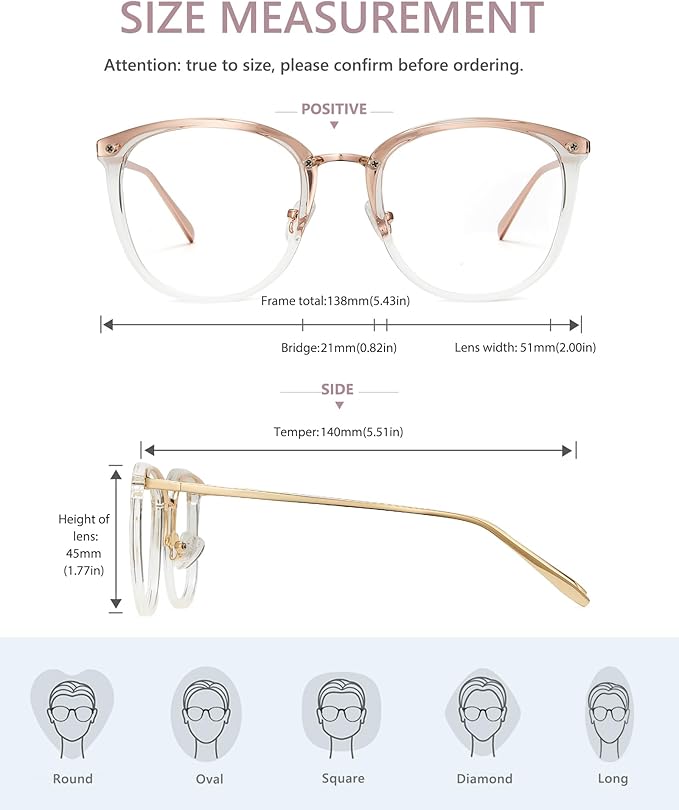 Cyxus 2 Pack Blue Light Glasses for Women, Blue Light Blocking Eyeglasses for Woman Anti Eye Strain Computer Glasses