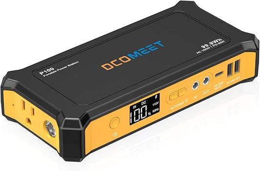 Portable Charger Laptop Power Bank AC Outlet, 99.9Wh/100W Backup Power with 65W USB-C PD, 100W AC Fast Charging for MacBook Laptops Drone Steam etc