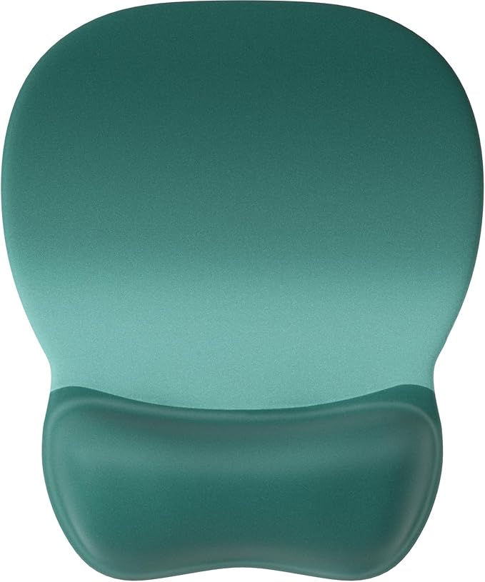 MROCO Ergonomic Mouse Pad with Gel Wrist Rest, Smooth Wrist Support Surface, Non-Slip PU Base for Pain Relief, Comfortable Mousepad for Computer, Laptop, Office & Home, 9.4 x 8.1 in, Green Gradient